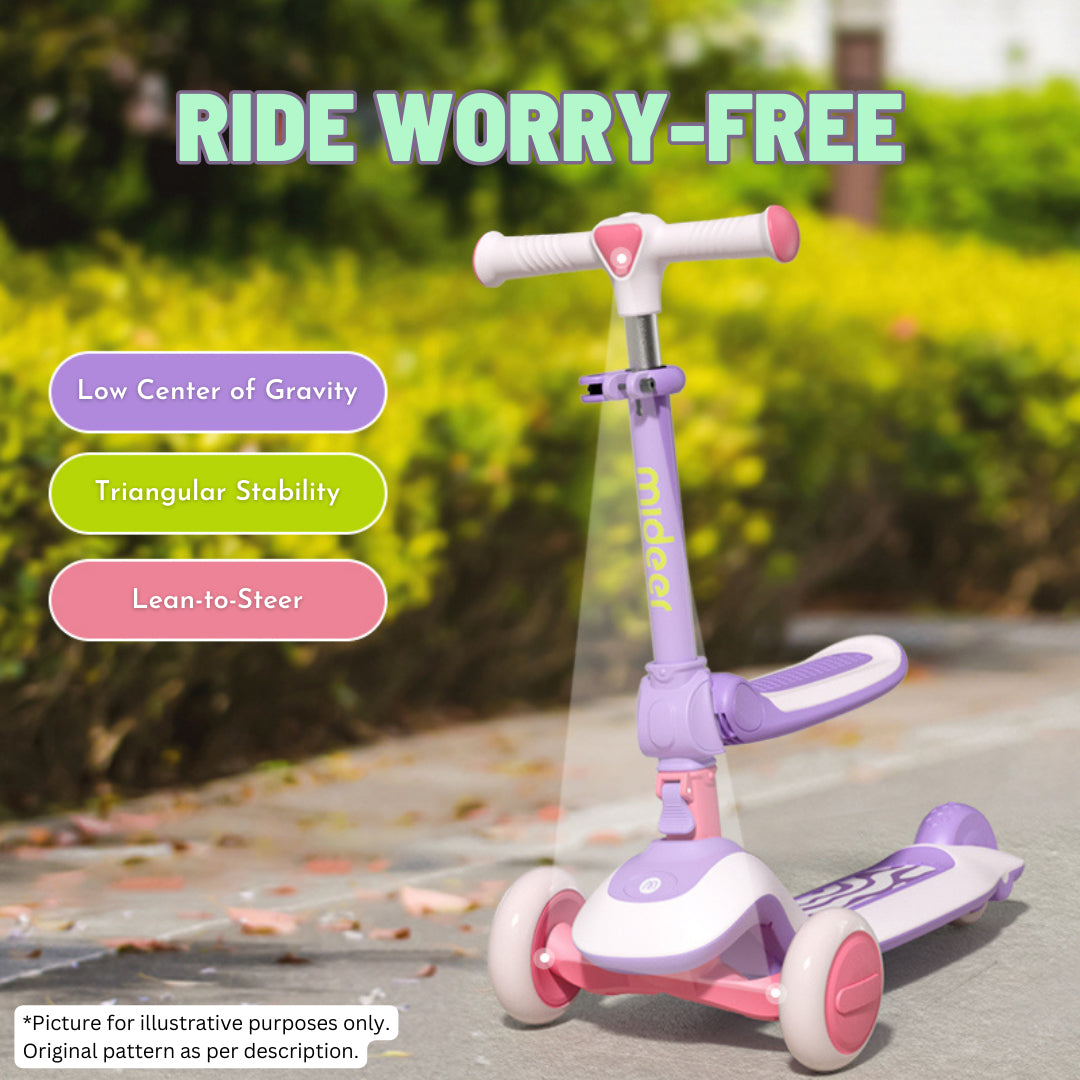 Mideer 2-in-1 Foldable Scooter