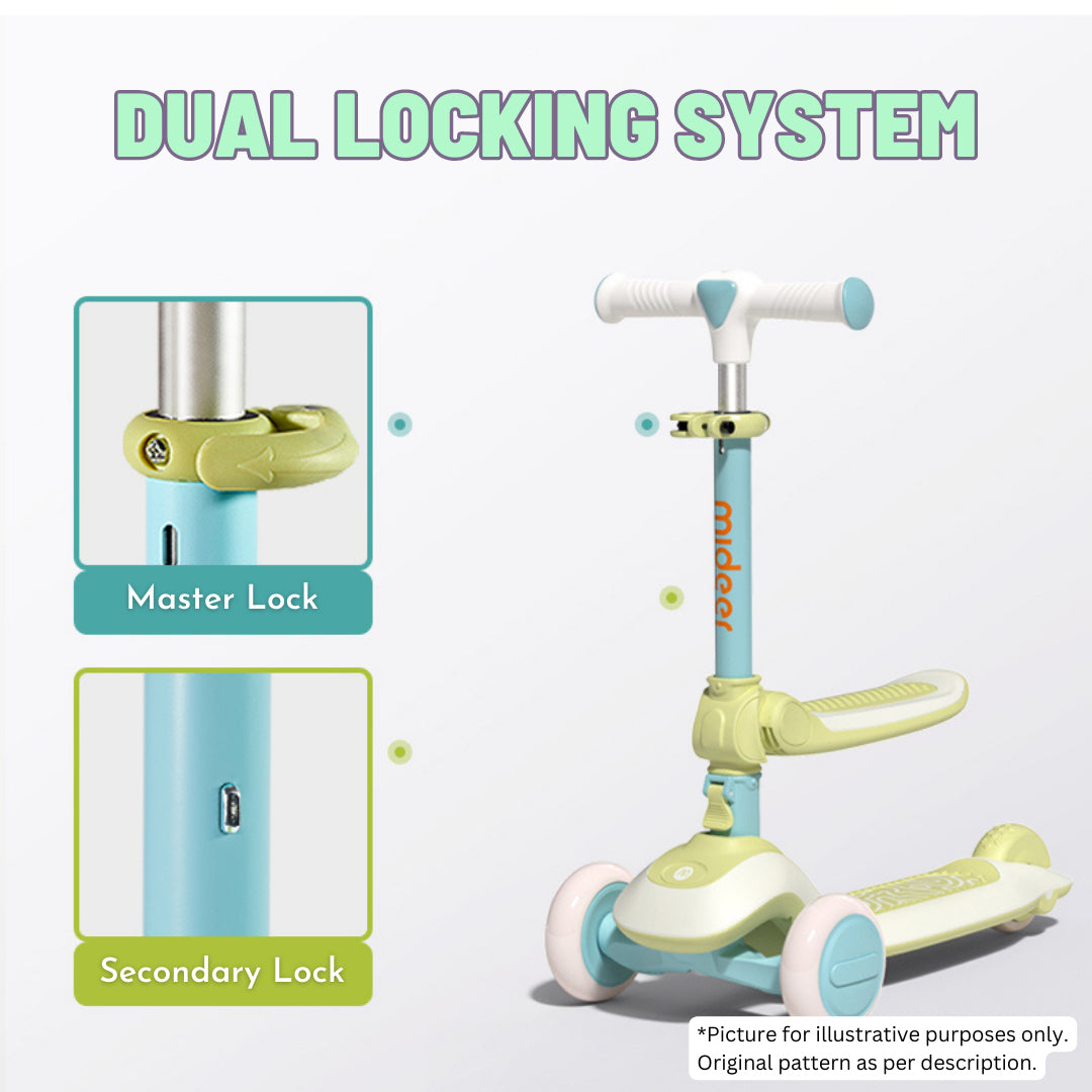 Mideer 2-in-1 Foldable Scooter