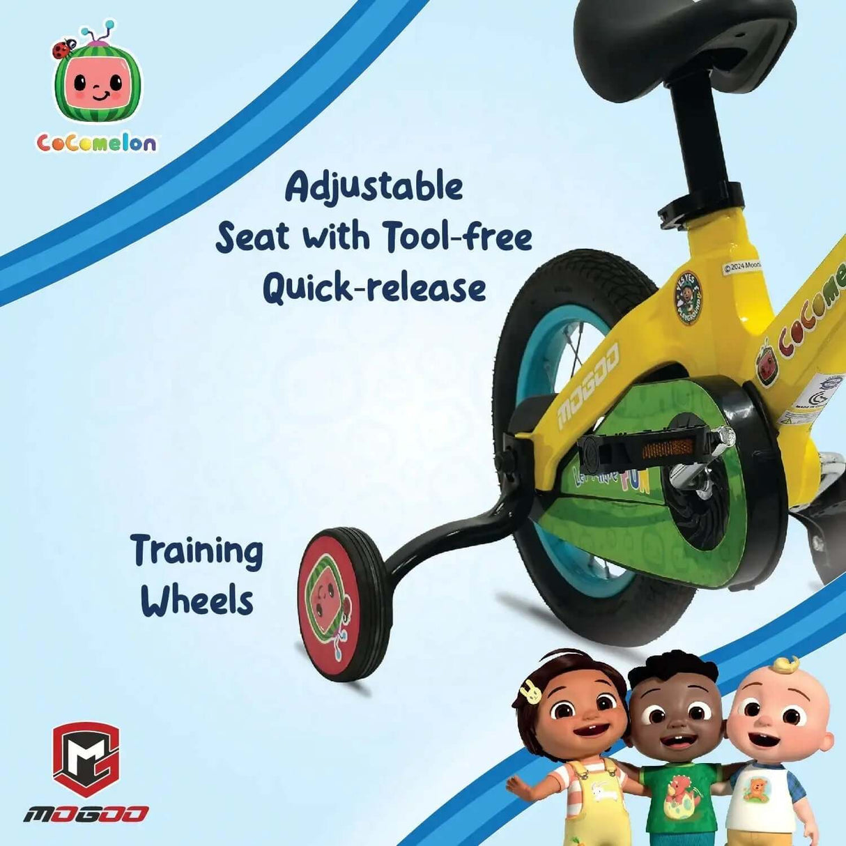 دراجة موغو كوكوميلون بلاي للأطفال، مقاس 12 بوصة، مصنوعة من المغنيسيوم
