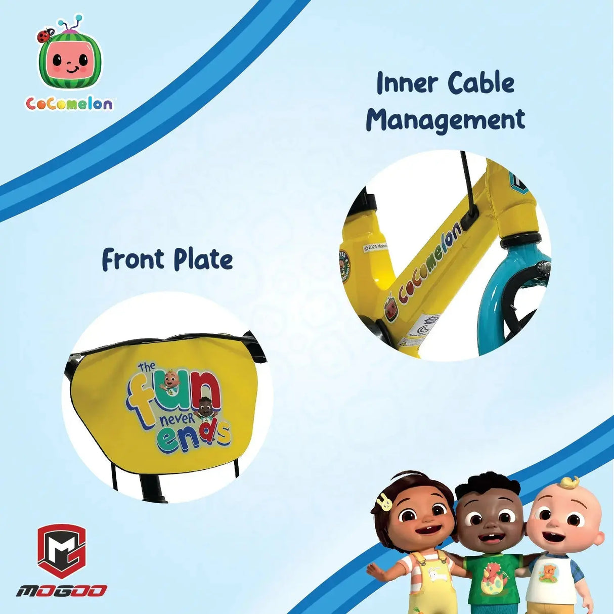 Mogoo Cocomelon Play 12" Kids Magnesium Bike