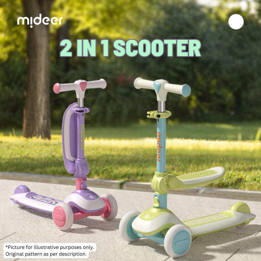 Mideer 2-in-1 Foldable Scooter