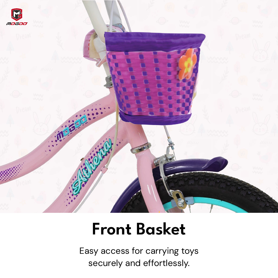 Mogoo Athena 12" Kids Bike (Renewed)