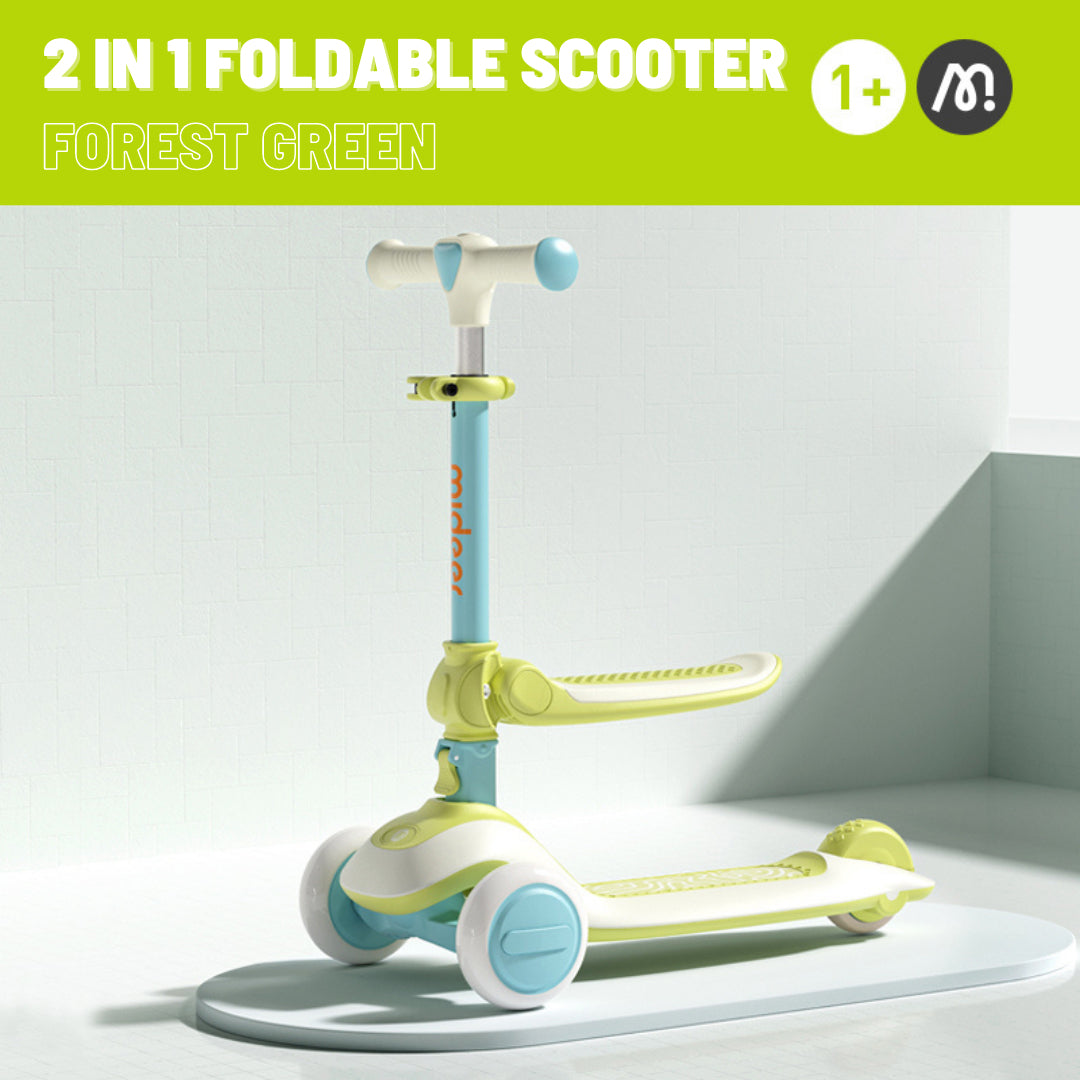 Mideer 2-in-1 Foldable Scooter