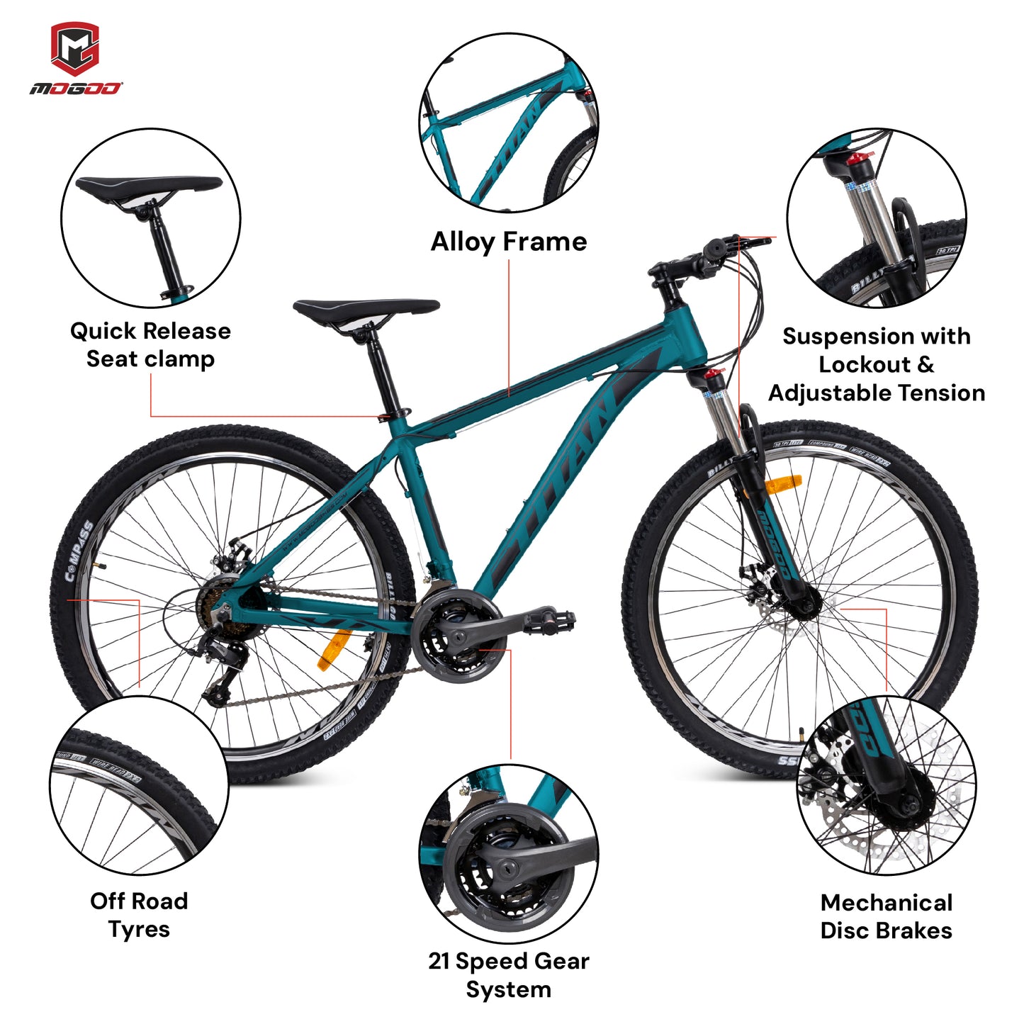 Mogoo Titan 27.5" Mountain Bike