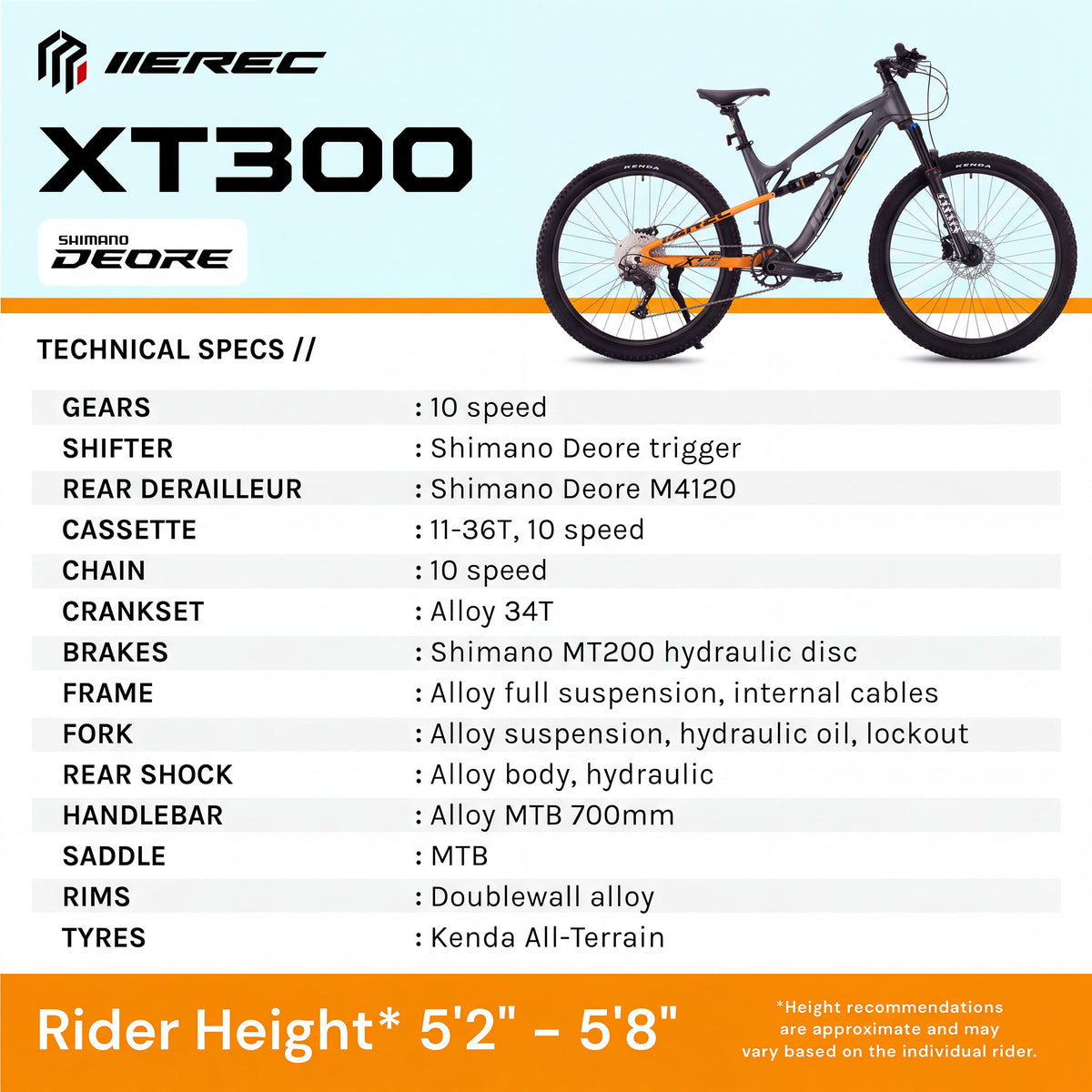 Merec XT300 27.5" Full Suspension Mountain Bike