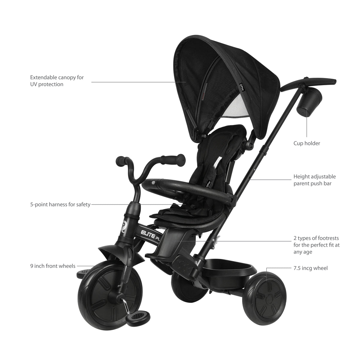 Qplay Elite Platinum 6 in 1 Tricycle
