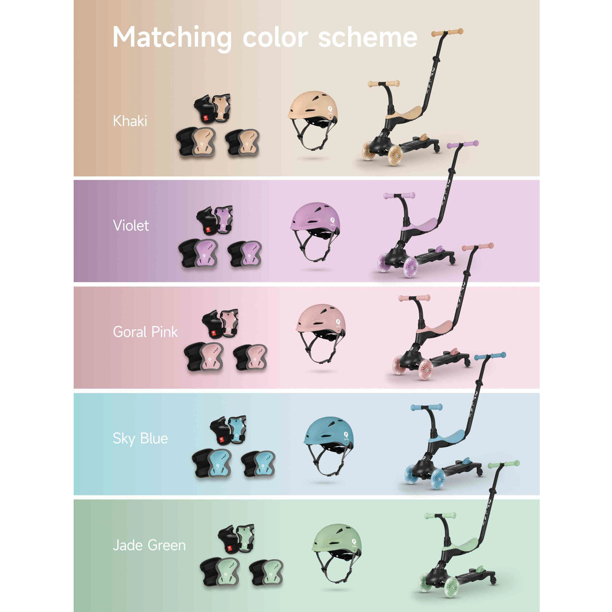 Qplay Sema Evo 5 in 1 Light Up Scooter