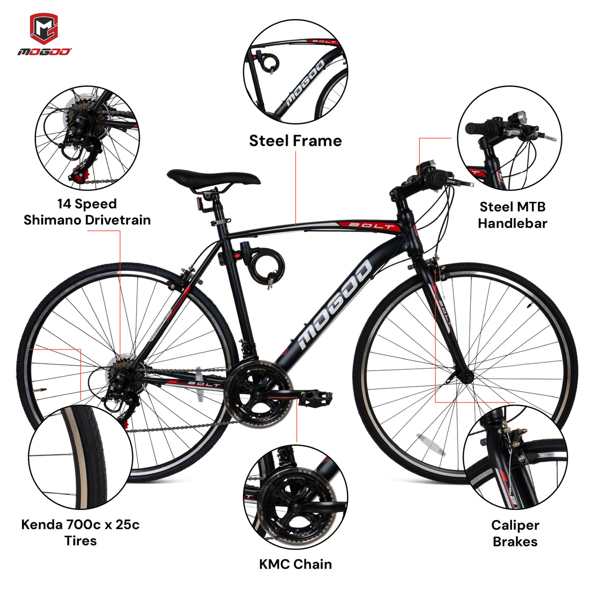 Mogoo Bolt 700c Hybrid Bike