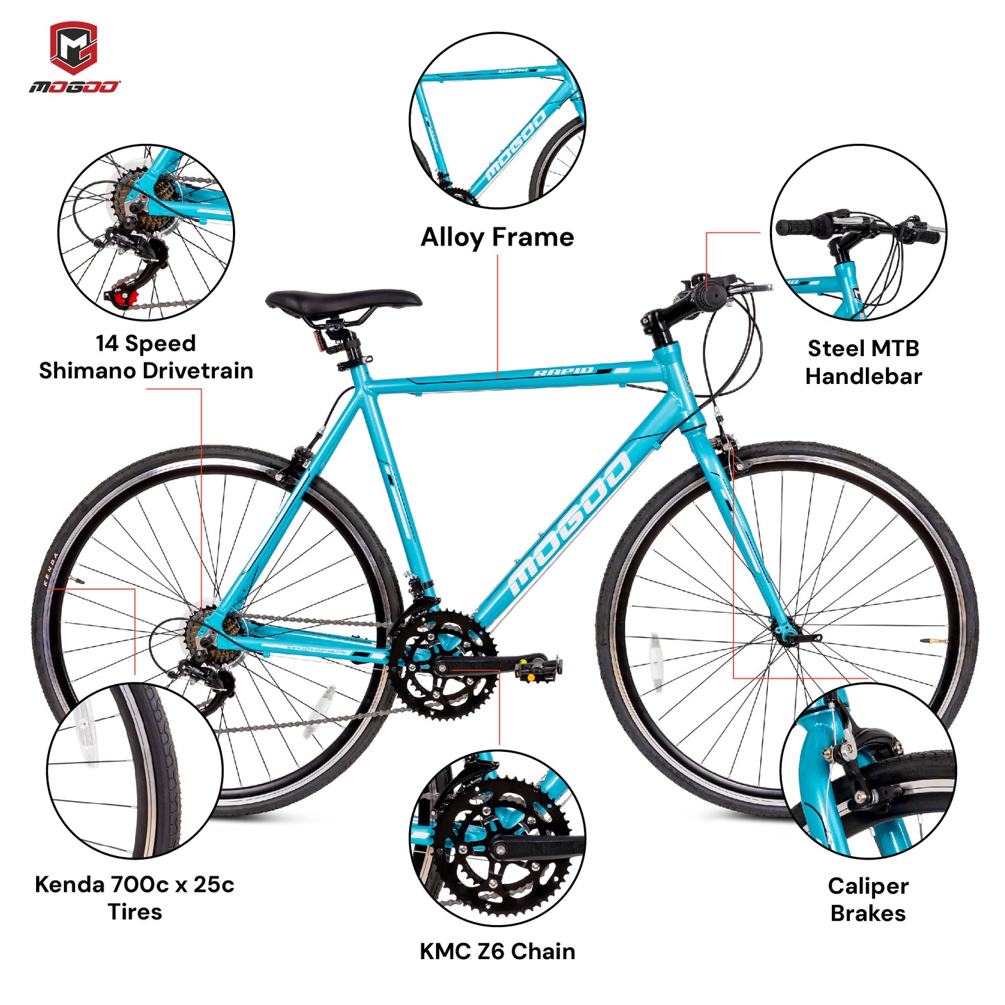 Mogoo Rapid 700c Hybrid Bike