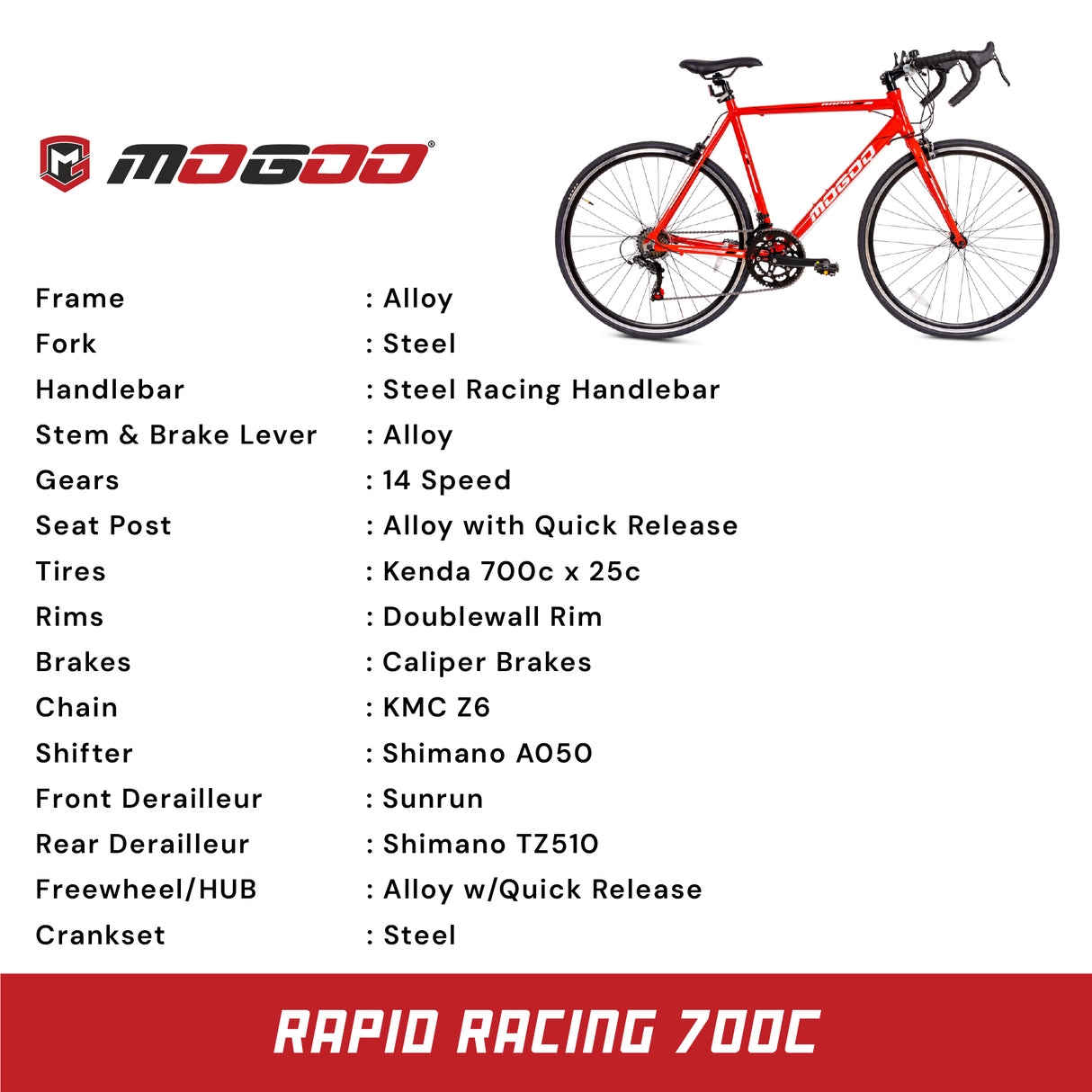 Mogoo Rapid 700c Road Bike