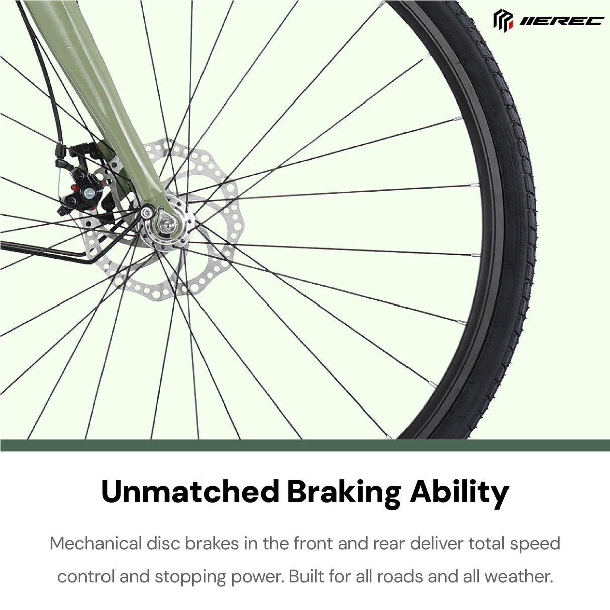 Merec Barrista 700c Cruiser Bike in green — view 4 of 6