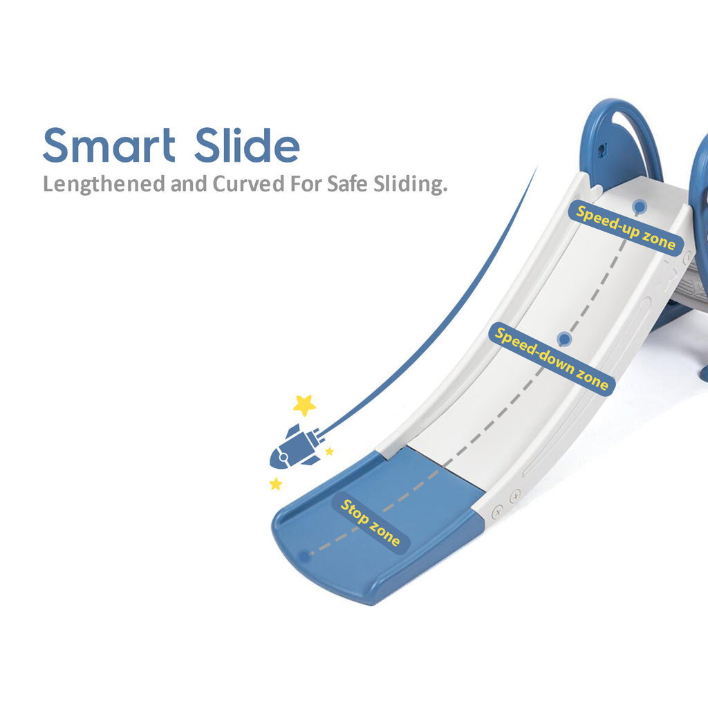 Smart slide with labeled zones on a white background