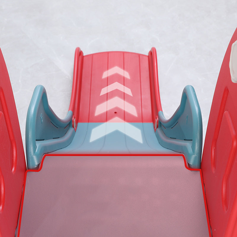 Red and blue slide with a white background