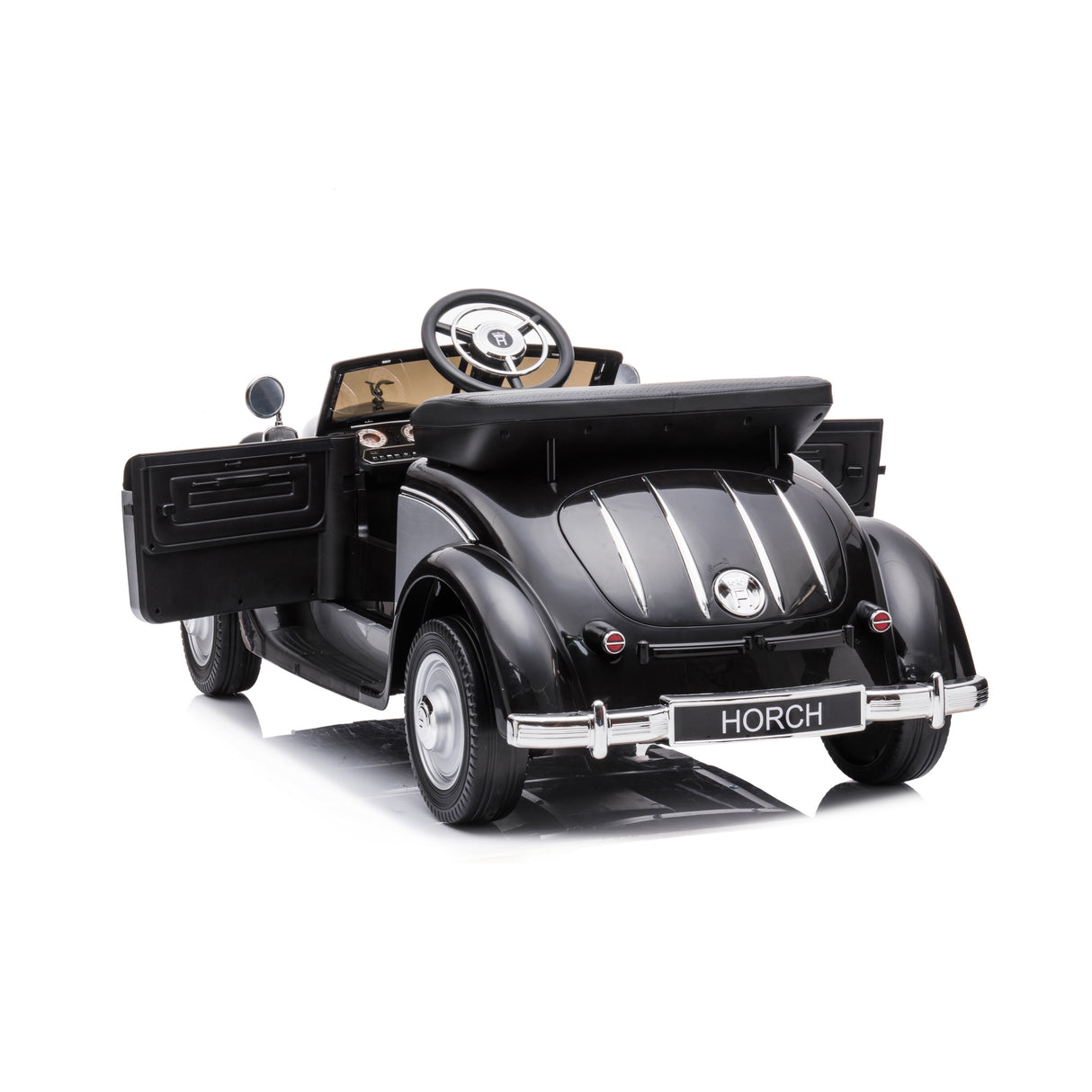 Model of a vintage Horch car on a white background