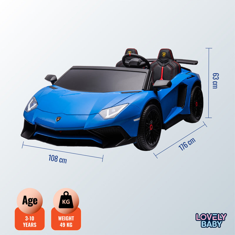 Lamborghini Aventador SVJ 2-Seater Electric Ride-On Car