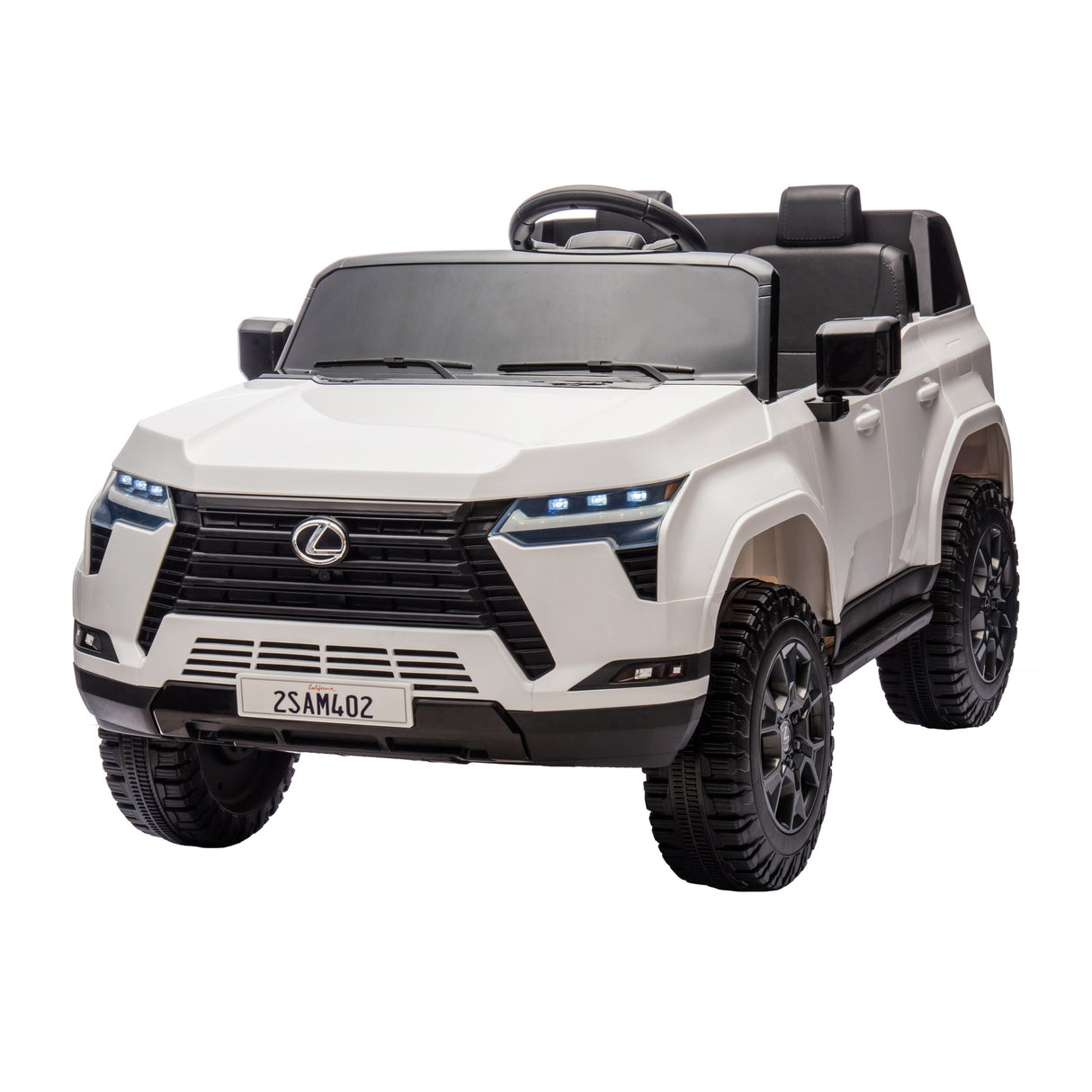 White toy SUV with Lexus logo on a white background