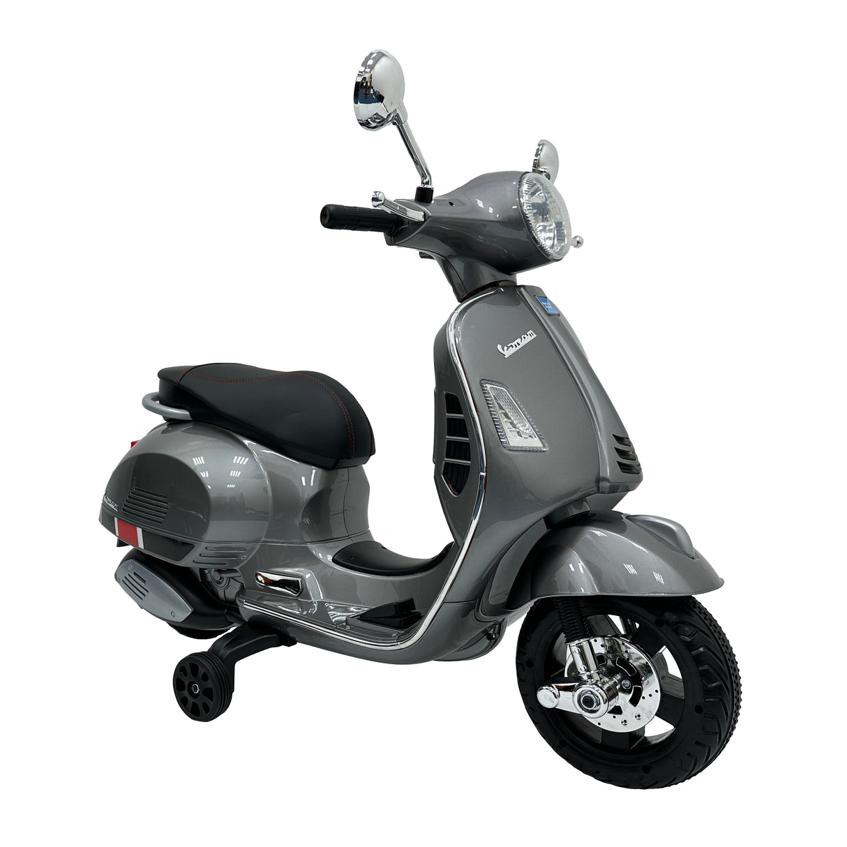 Gray scooter on a white background