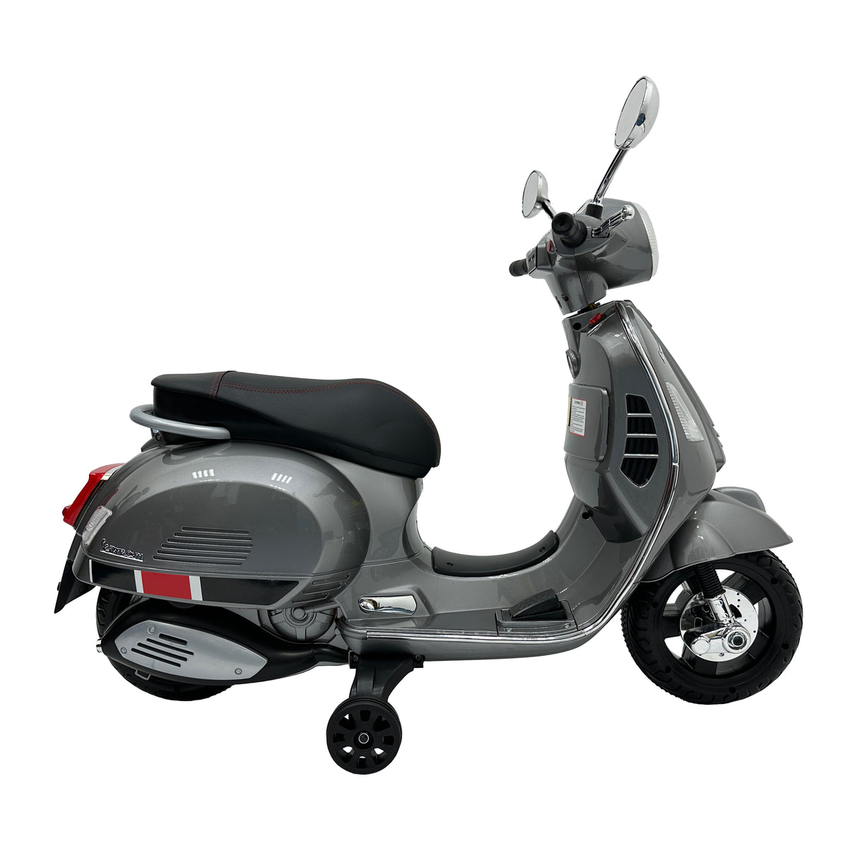 Gray scooter on a white background