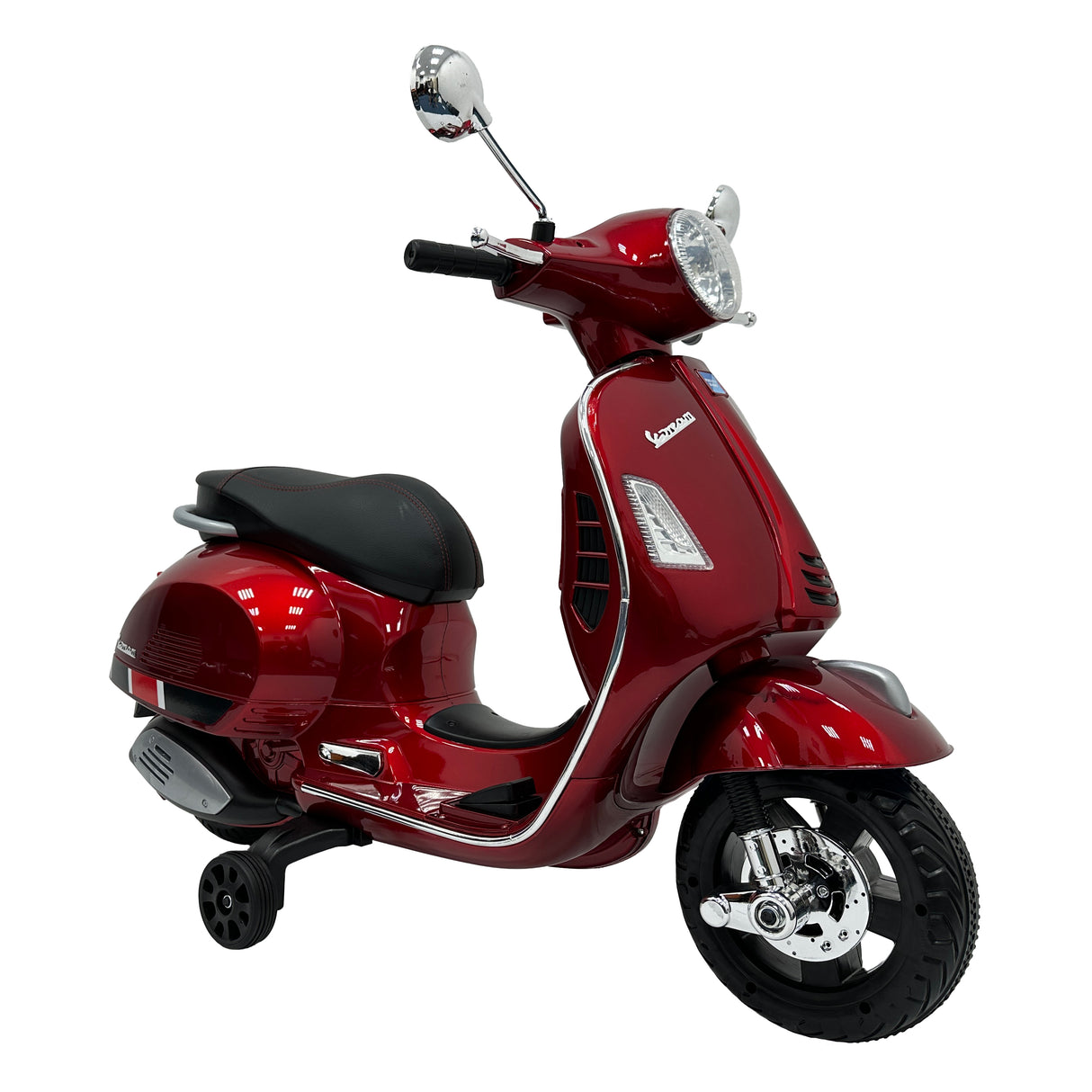Red scooter toy on a white background