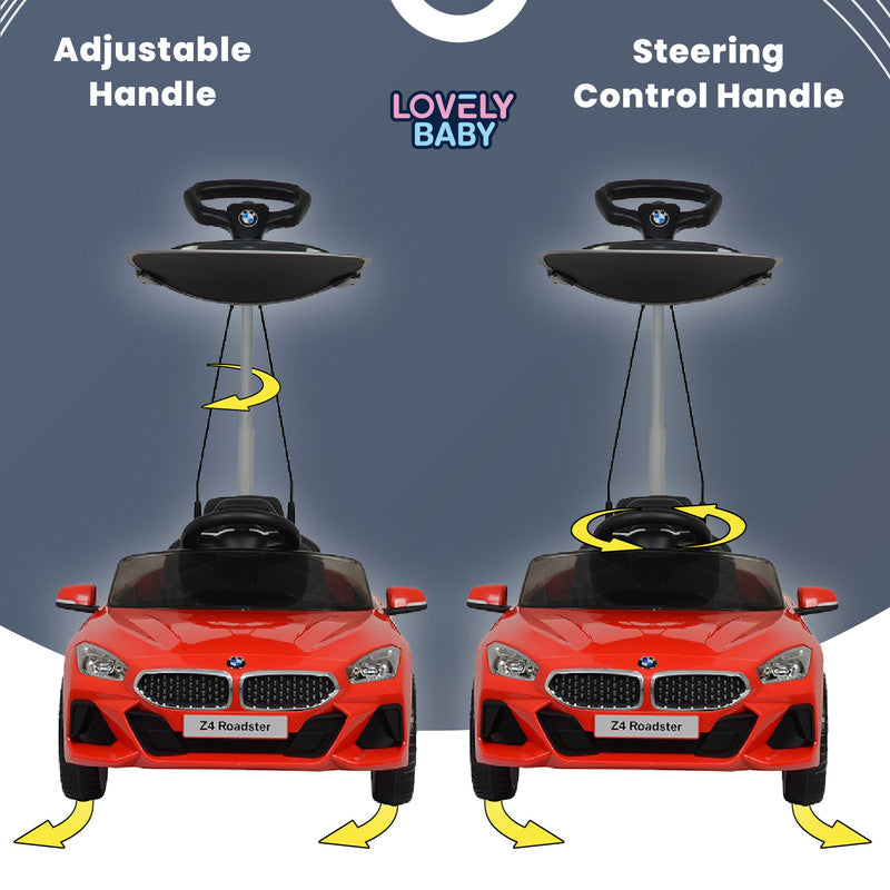 BMW Z4 Roadster Ride-On Car with Push Handle