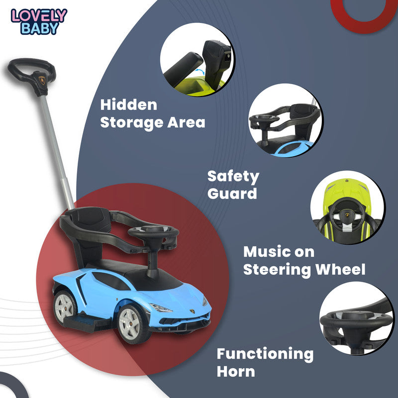 Lamborghini Push Car with Handle & Music