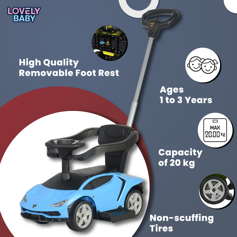 Lamborghini Push Car with Handle & Music