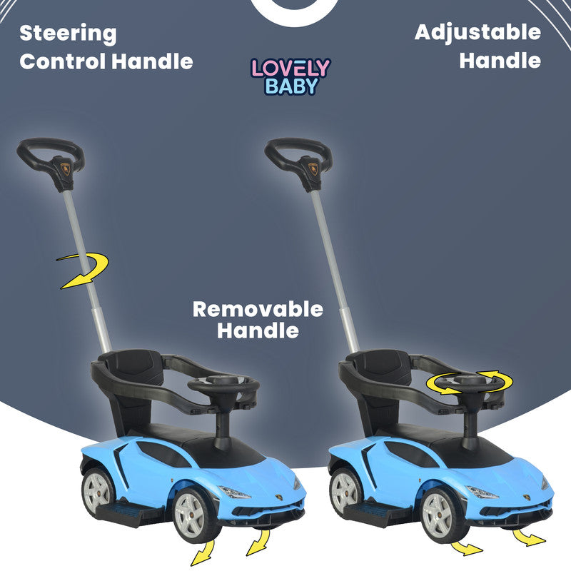 Lamborghini Push Car with Handle & Music