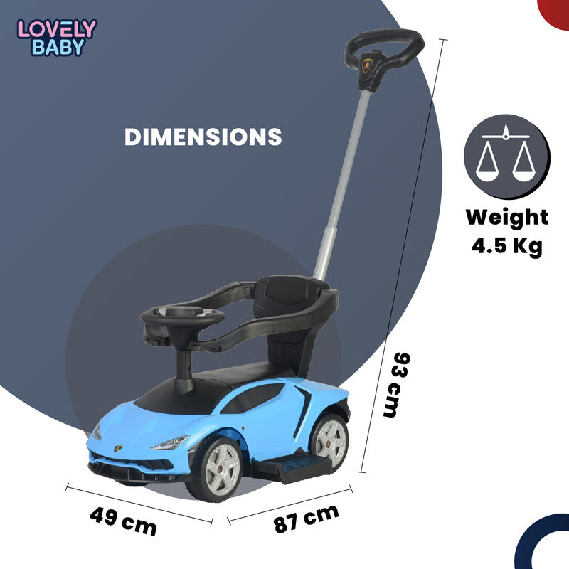 Lamborghini Push Car with Handle & Music