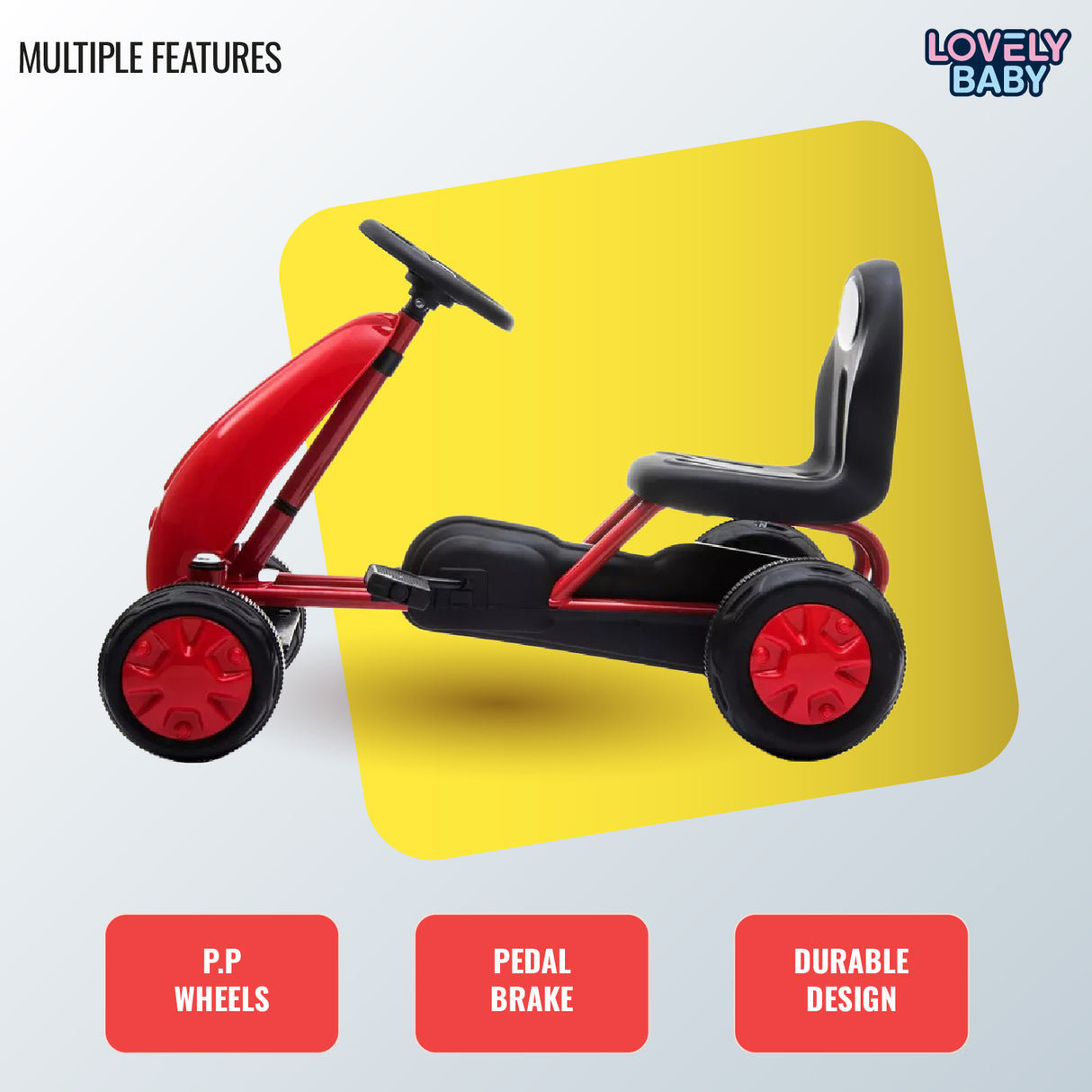 Lovely Baby Kids Racing Pedal Go-Kart