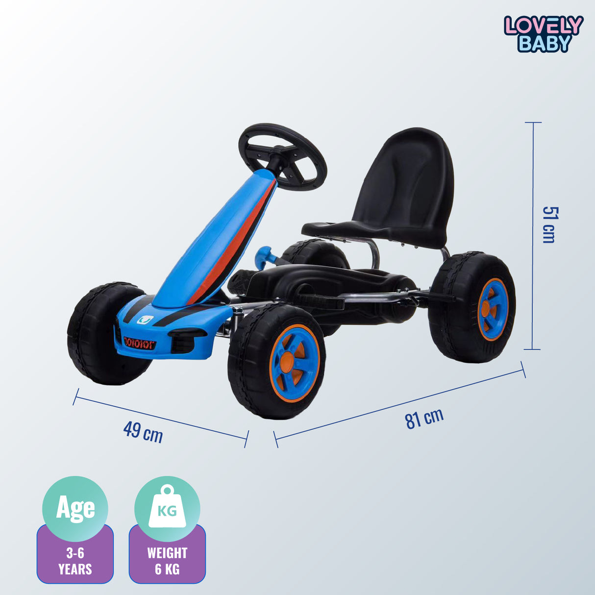 Lovely Baby Kids Pedal Race Car