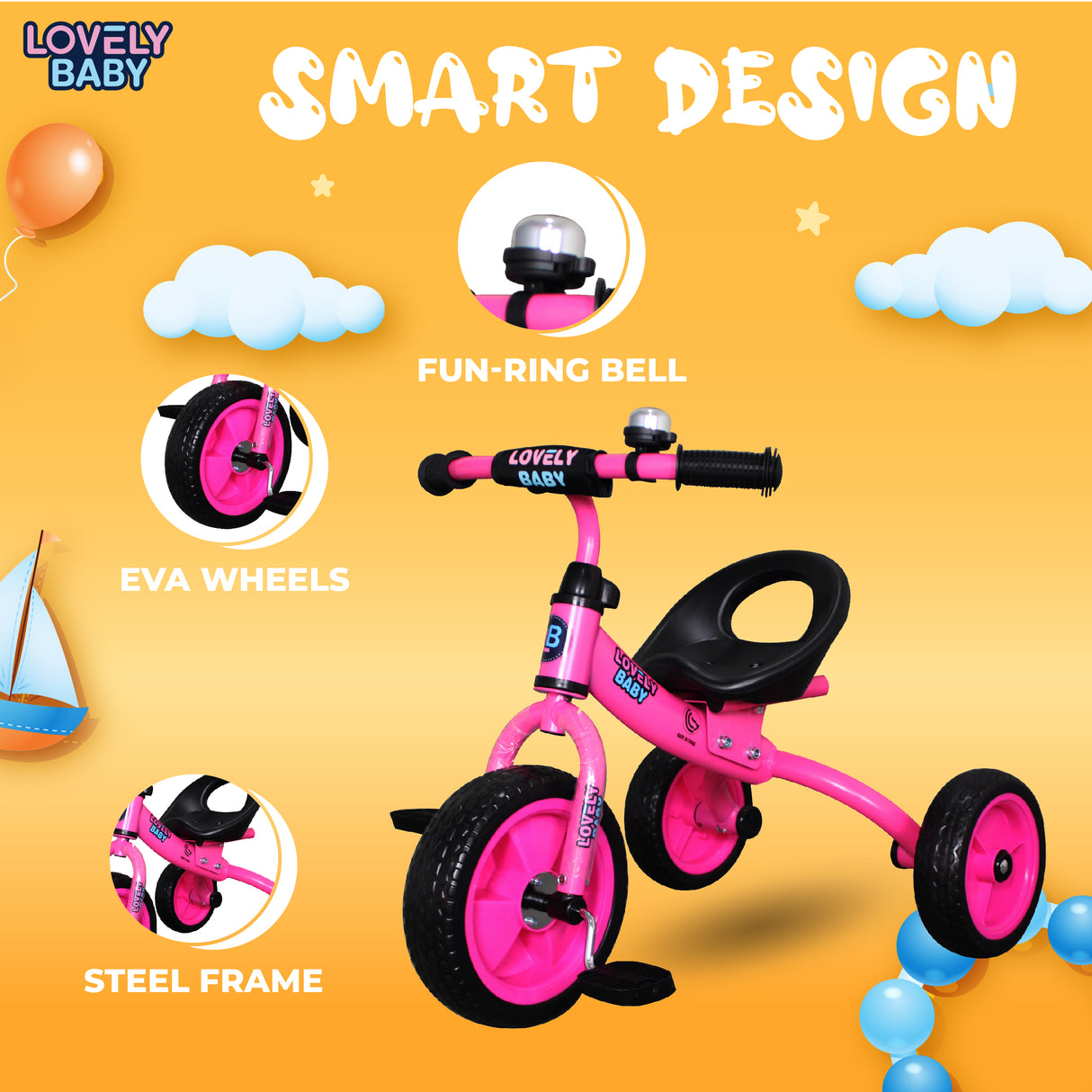 Lovely Baby Kids Tricycle