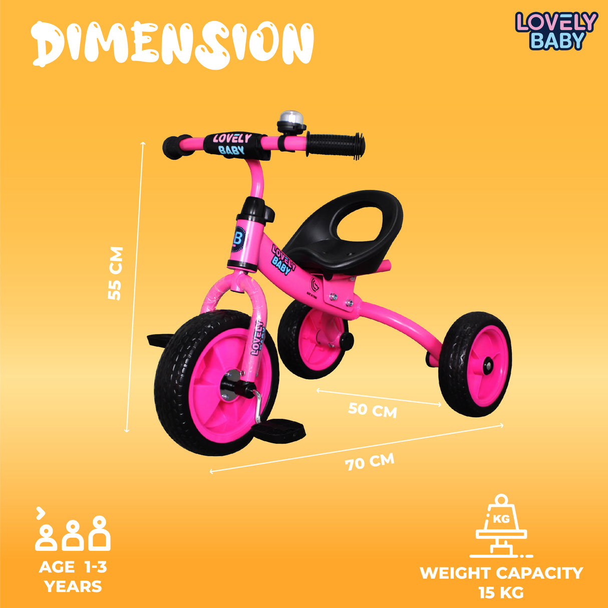 Lovely Baby Kids Tricycle