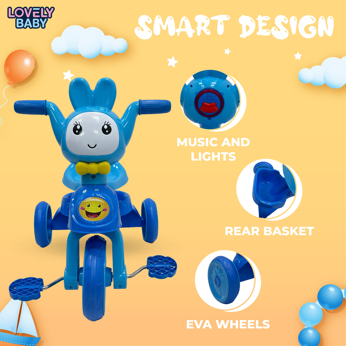 Lovely Baby Kids' Pedal Trike