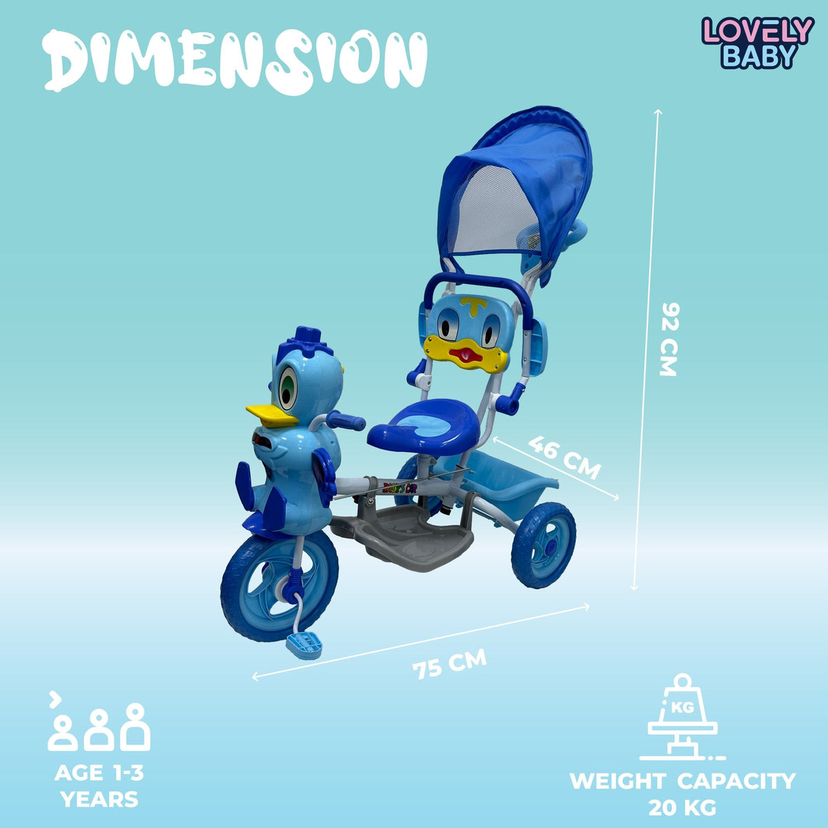 Lovely Baby LB 211 Kids Tricycle