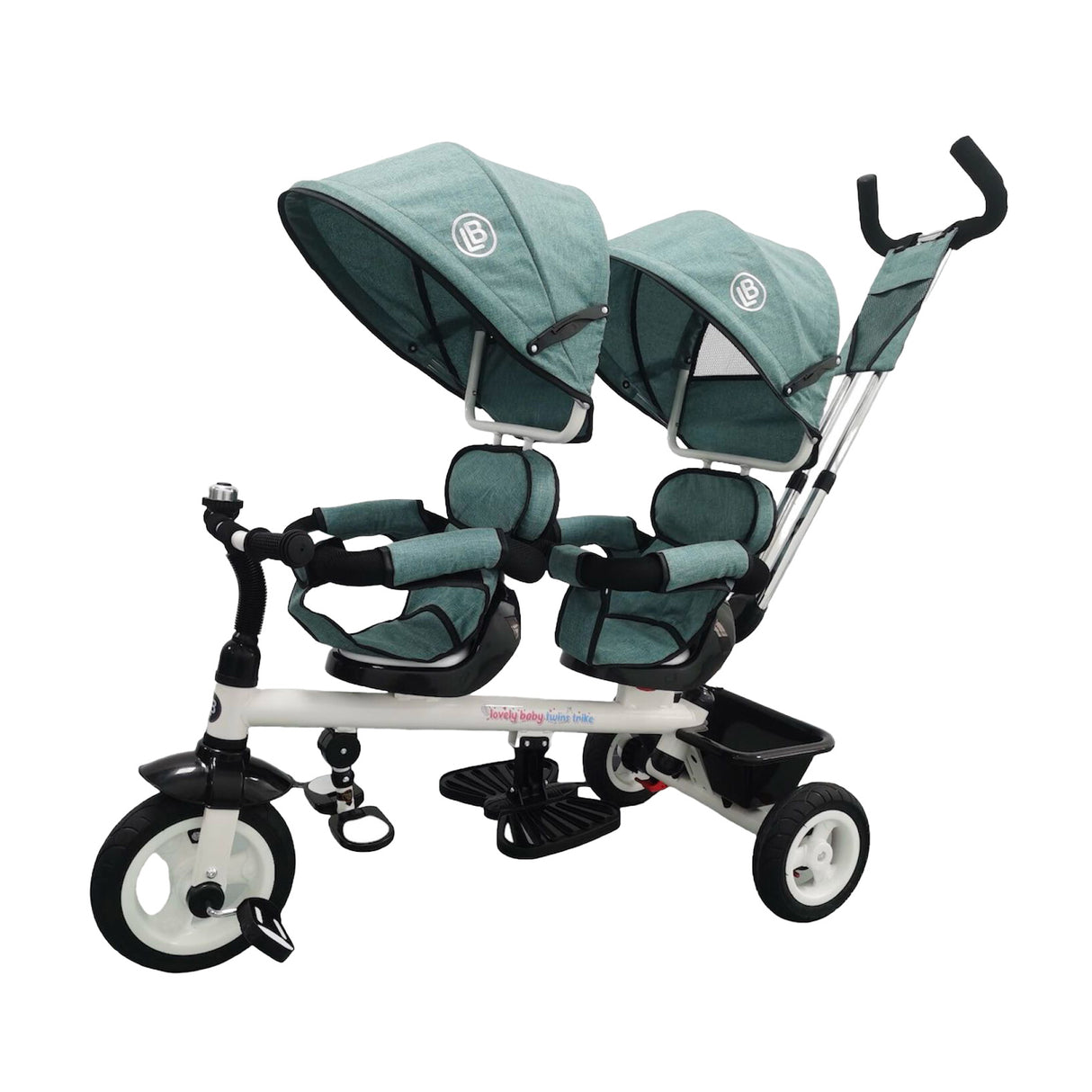 Lovely Baby 2-Seater Trike with Canopy