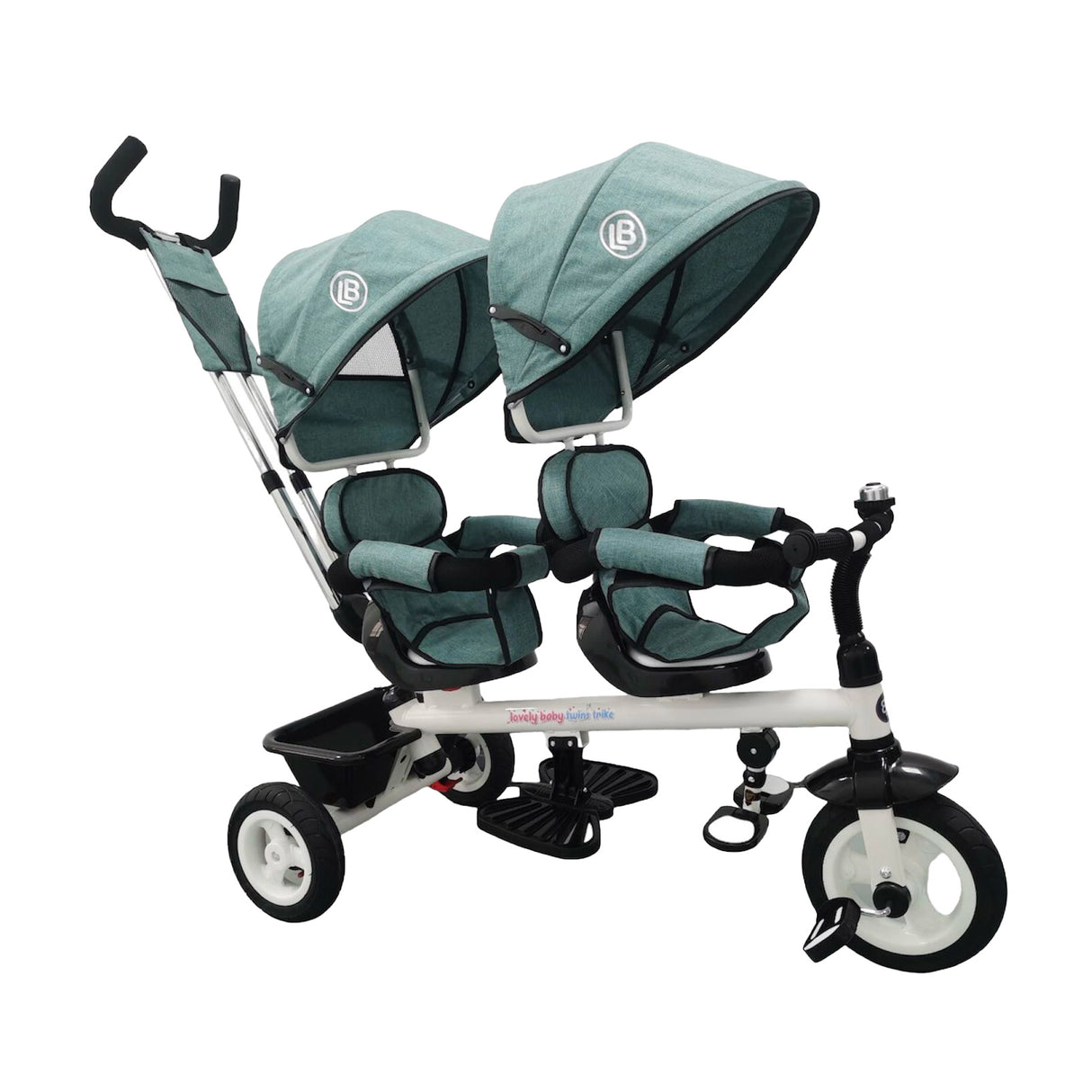 Lovely Baby 2-Seater Trike with Canopy