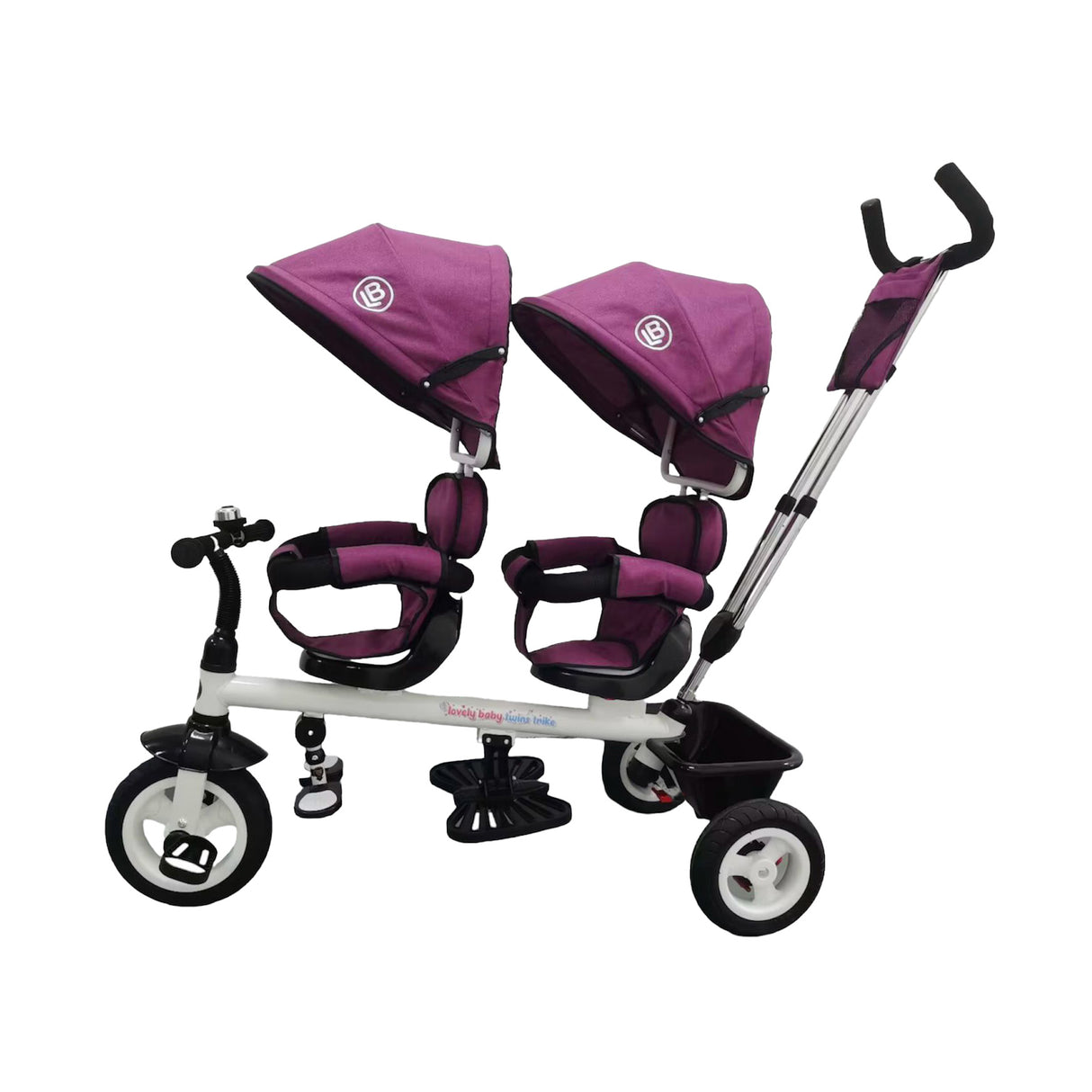 Lovely Baby 2-Seater Trike with Canopy