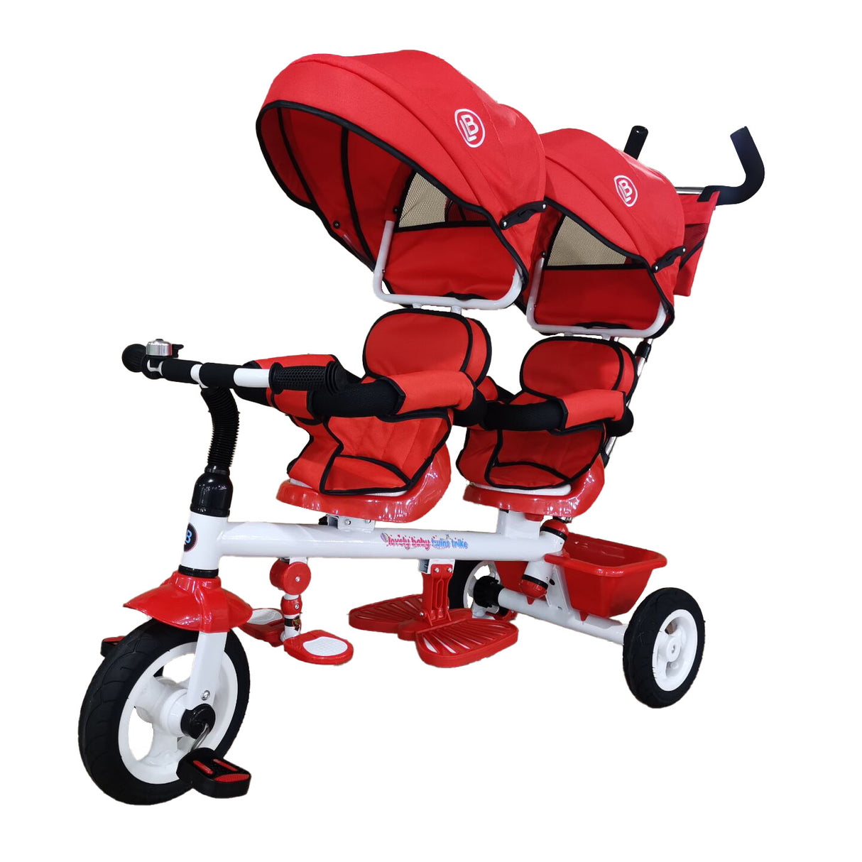Lovely Baby 2-Seater Trike with Canopy