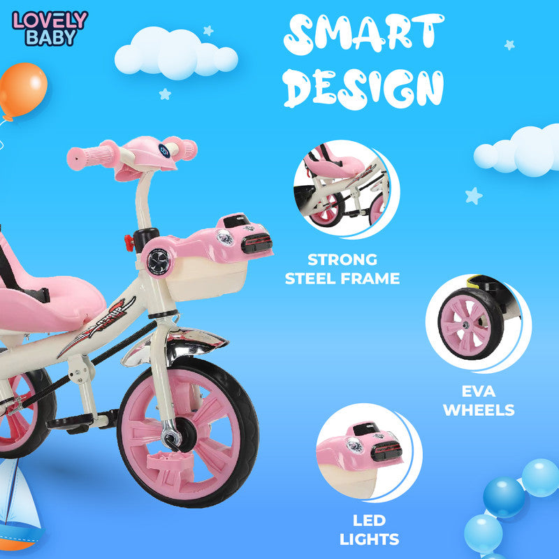 Lovely Baby Kids' Super Velocity Tricycle w/ Push Handle
