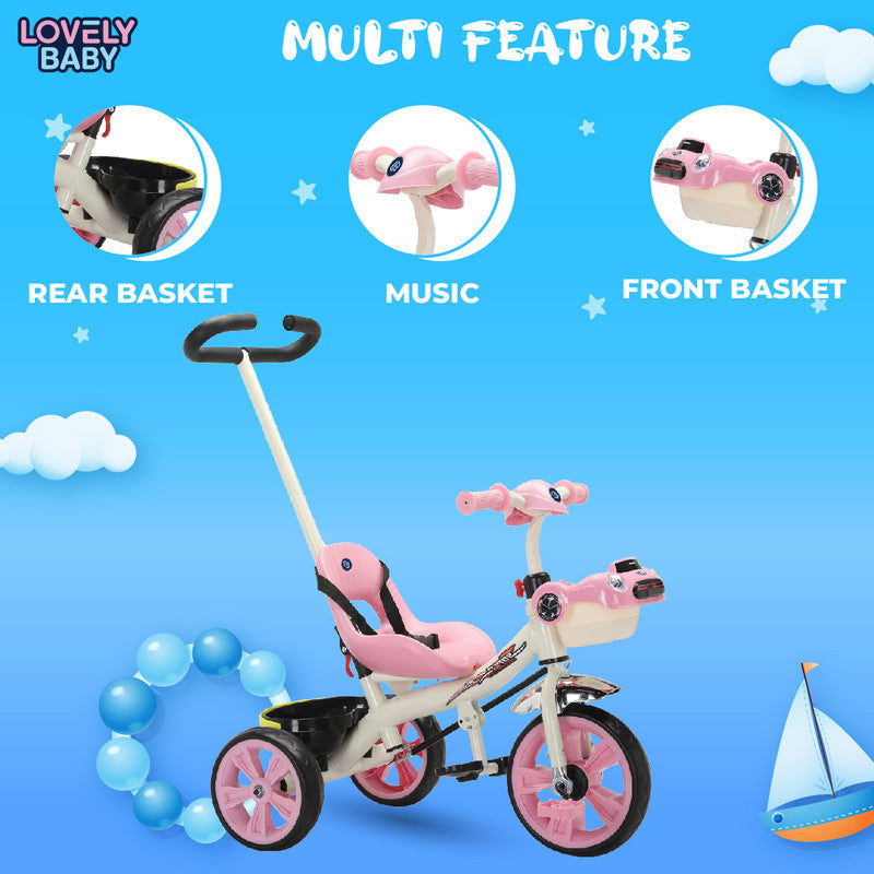 Lovely Baby Kids' Super Velocity Tricycle w/ Push Handle