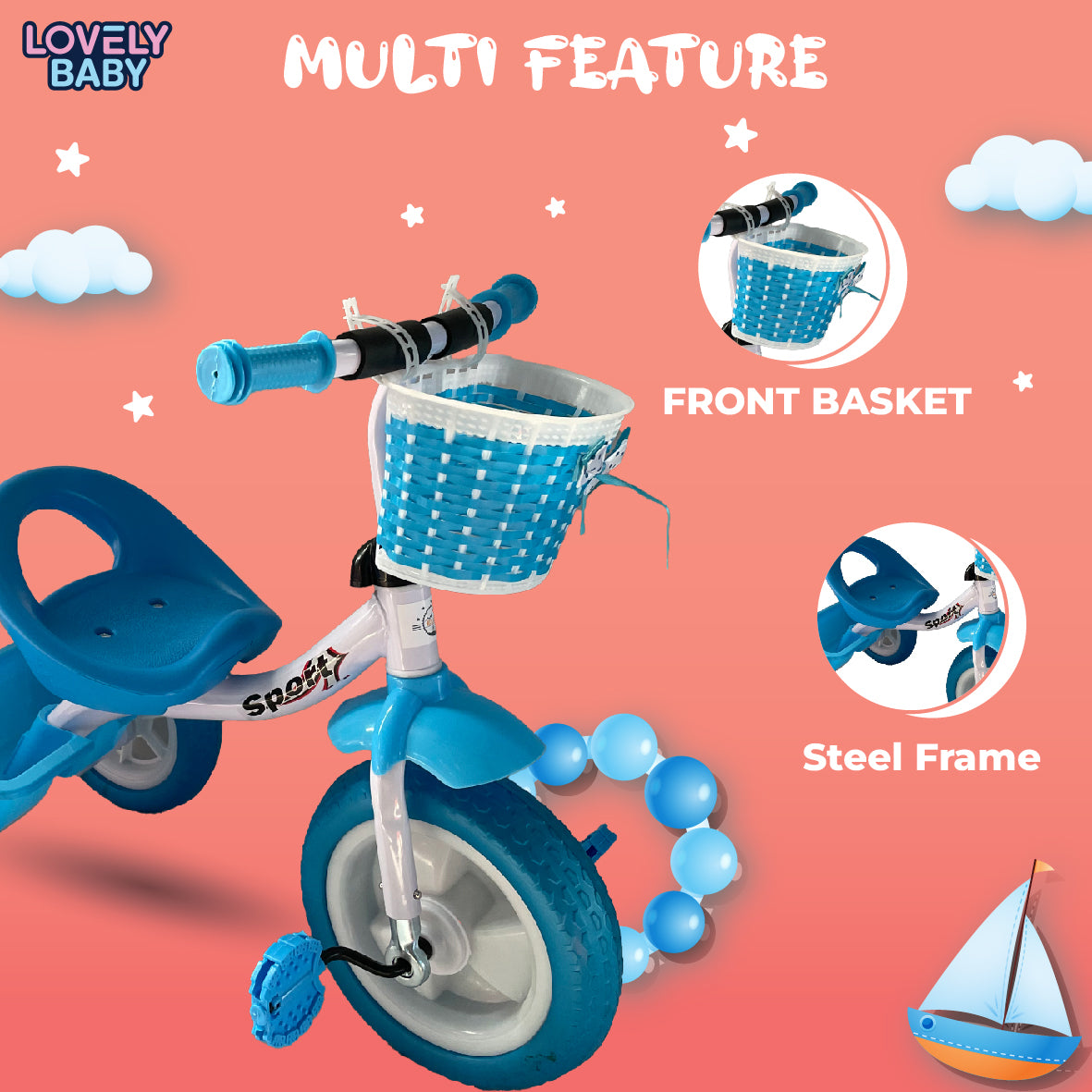 Lovely Baby Plug & Play Tricycle