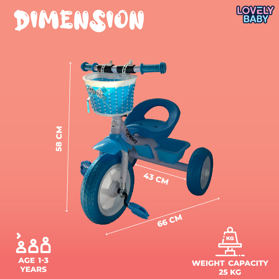 Lovely Baby Plug & Play Tricycle