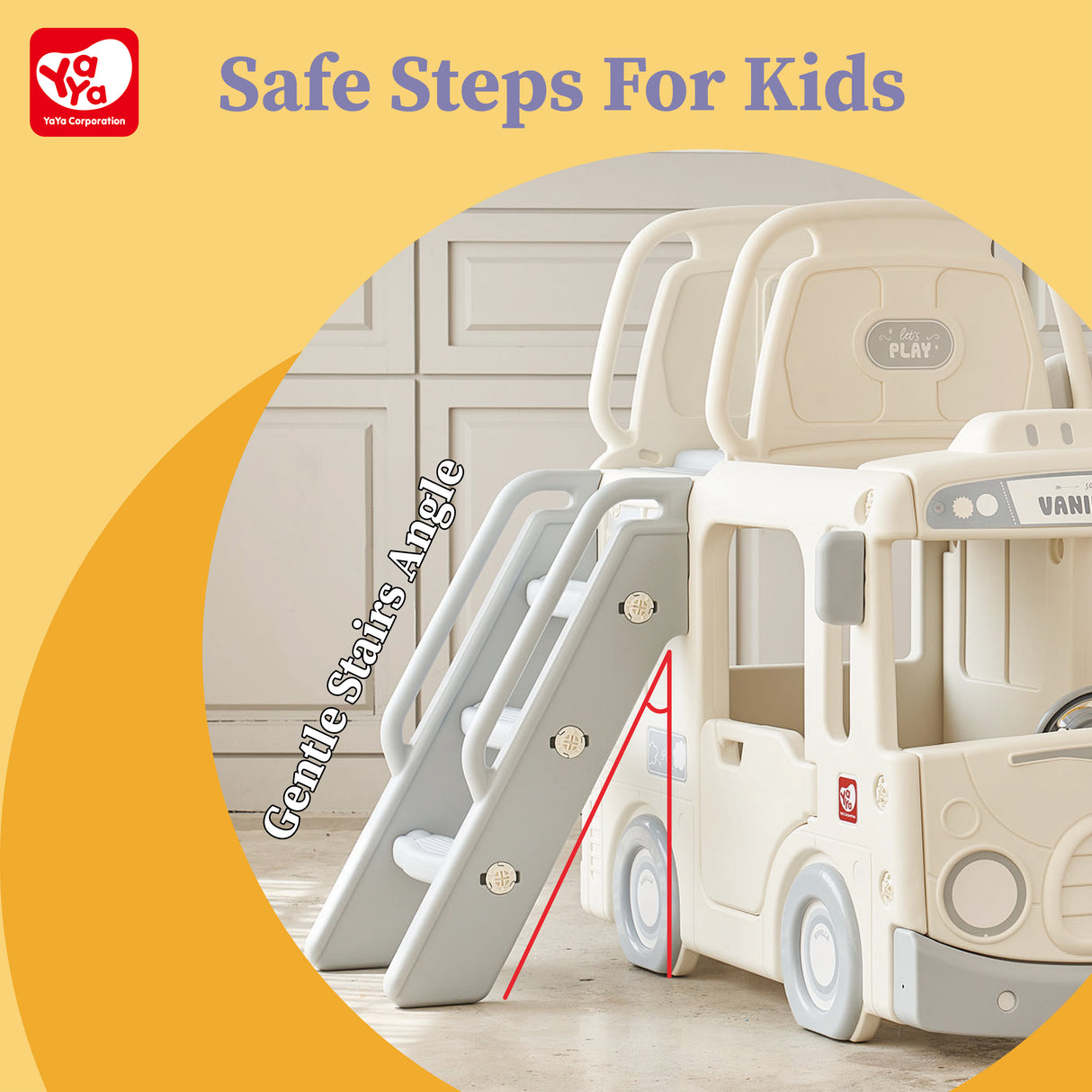 YaYa - 3 in 1 Bus Slide For Kids