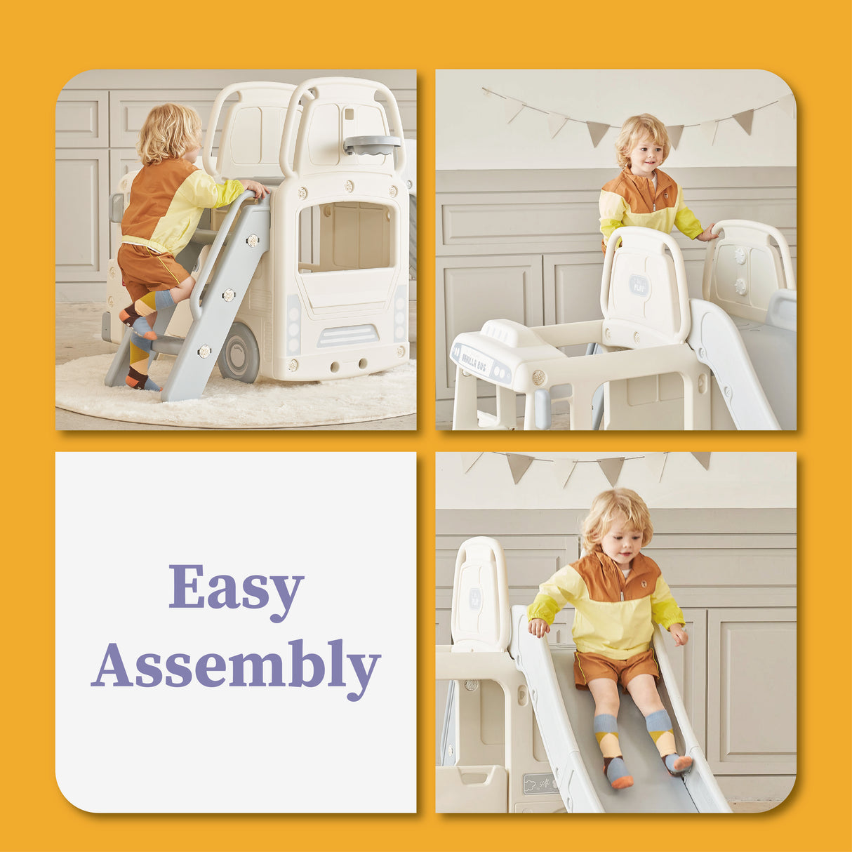 YaYa - 3 in 1 Bus Slide For Kids