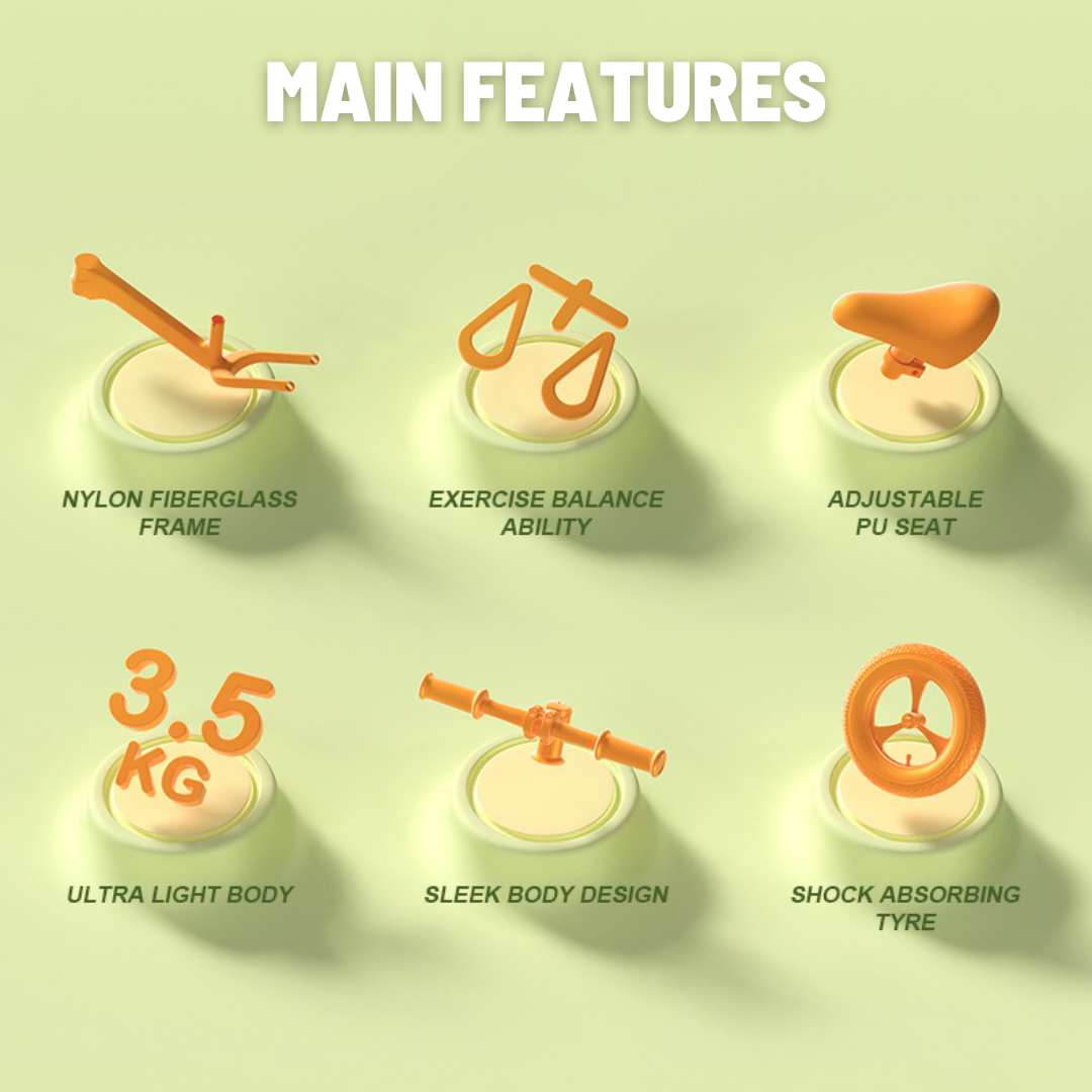 Mideer Balance Bike - Pastel Green