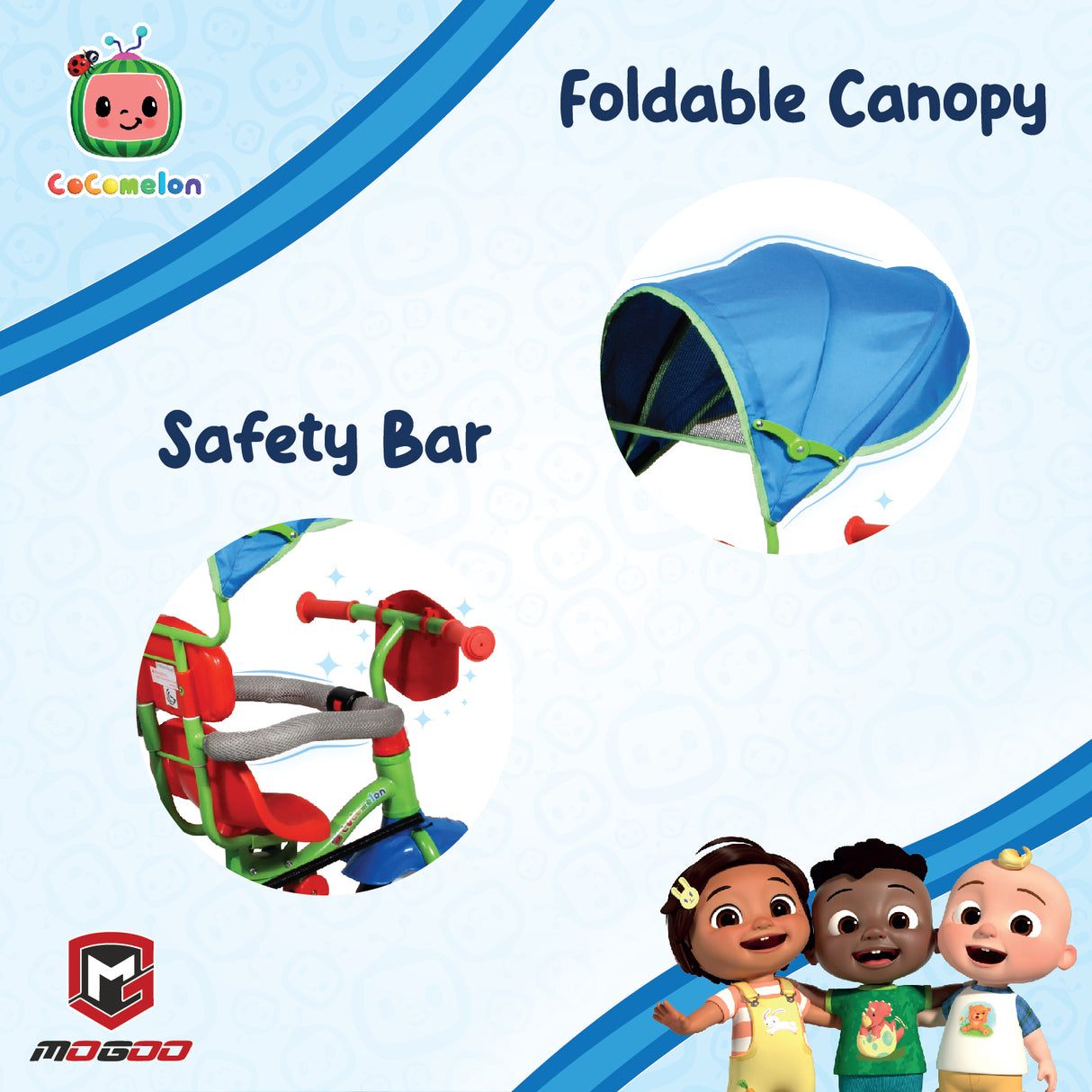 Mogoo Cocomelon Playtime Tricycle