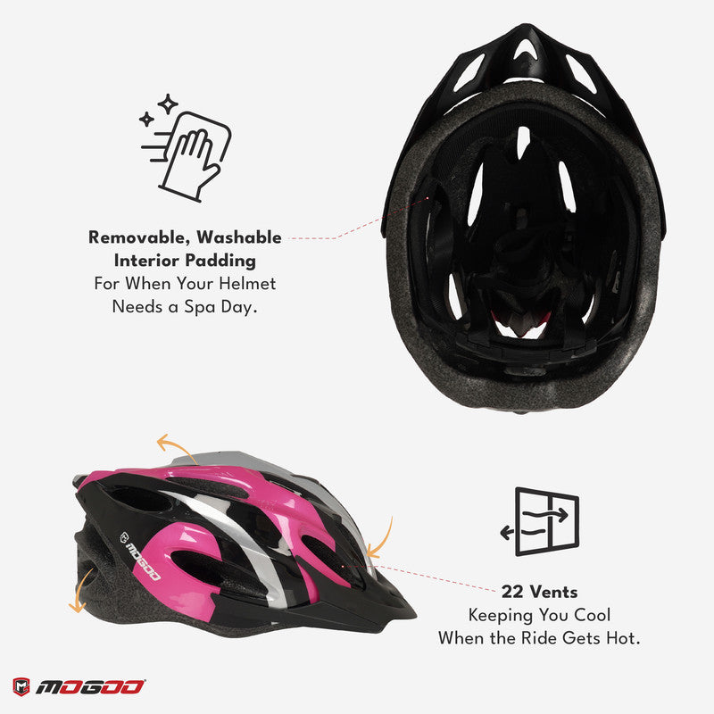 Mogoo Adult Sports Helmet - Pink