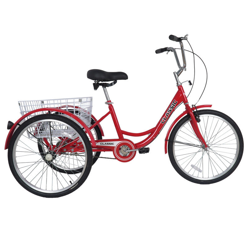 Vaux Classic 24" Adult Tricycle with Basket