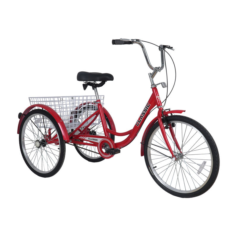 Vaux Classic 24" Adult Tricycle with Basket