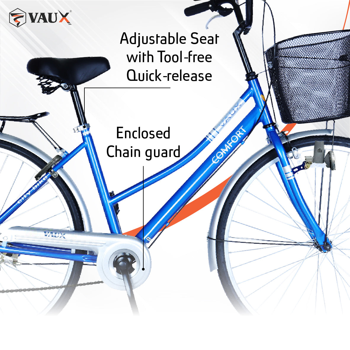 Vaux Comfort 26" 6 Speed City Bike